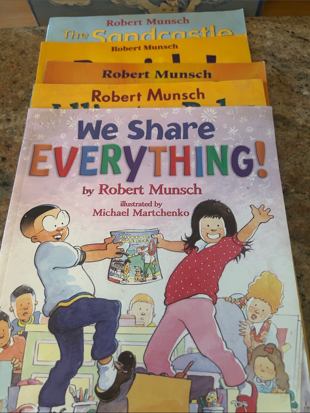 Five softcover books by Robert Munsch